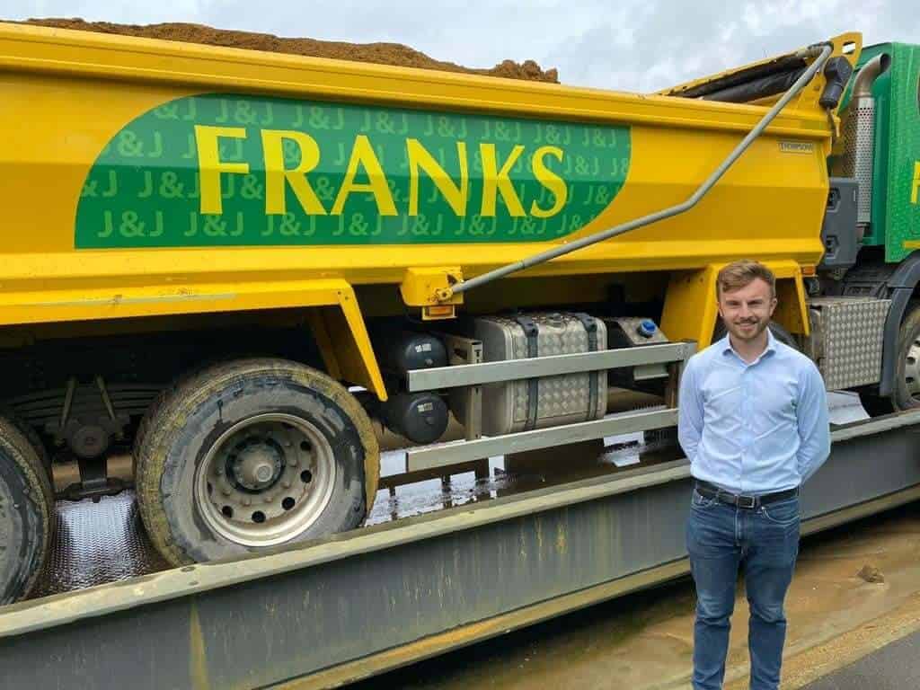 George Crate Standing Beside J&J Franks Lorry