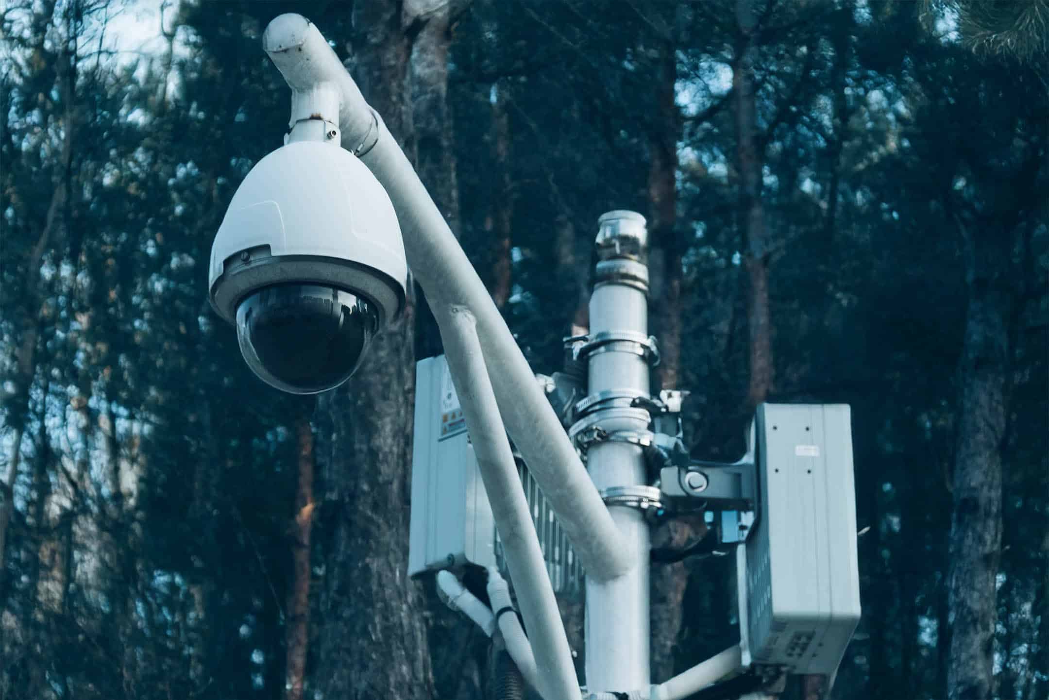 CCTV camera near a forest